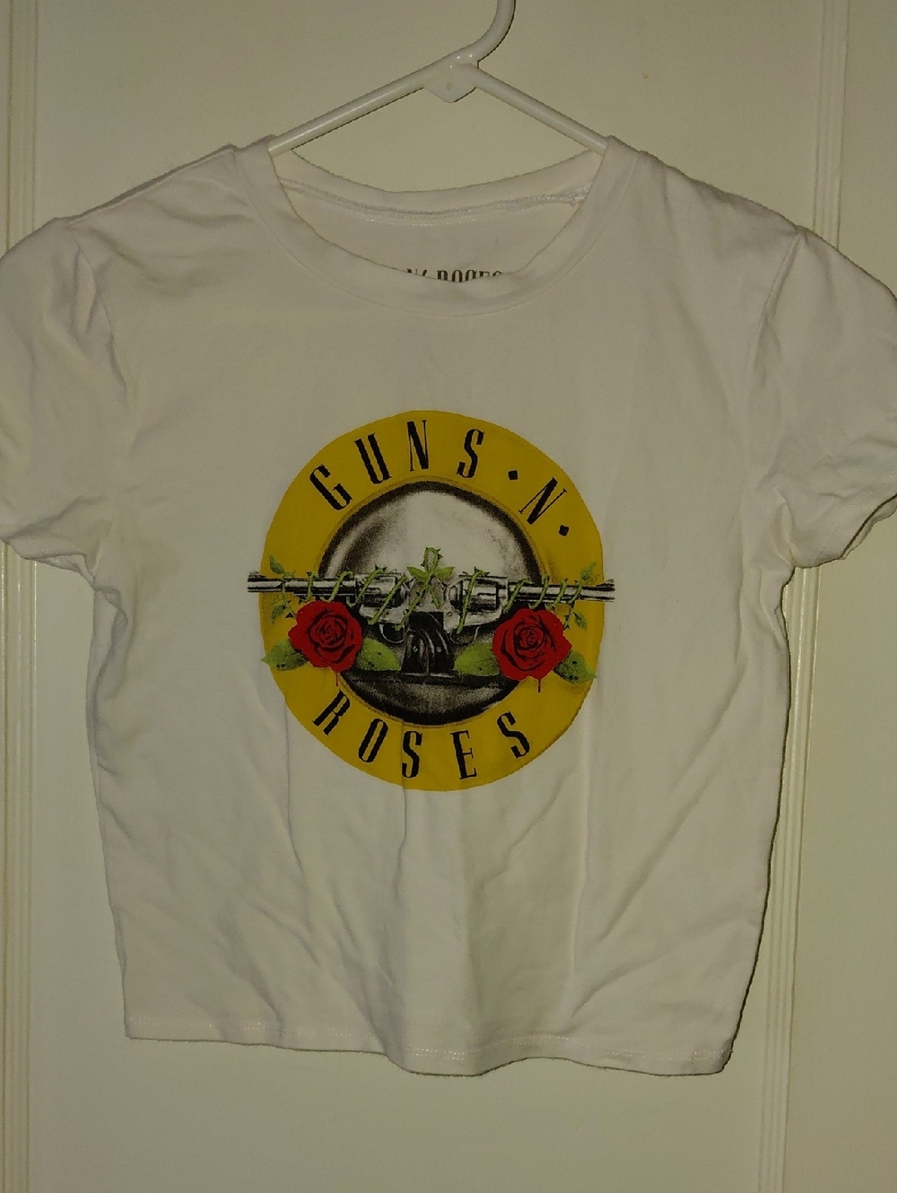 White Graphic Crop Tee
